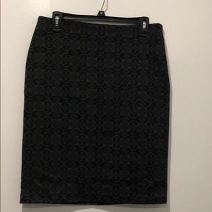 Black and dark grey pencil skirt